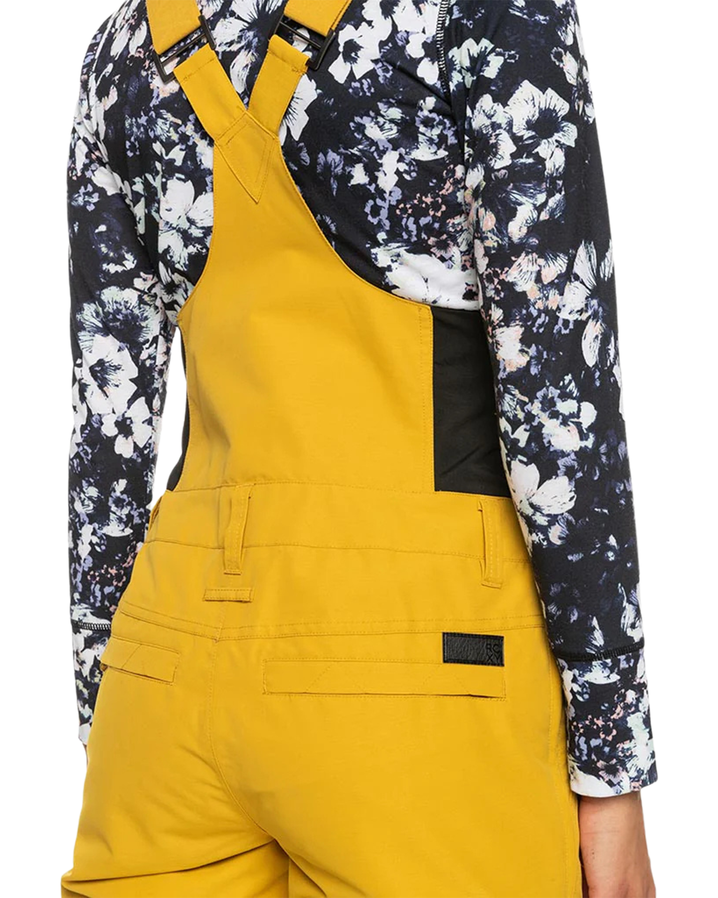 Roxy Women's Rideout Technical Snow Bib Pants - Yellow Women's Snow Bibs - Trojan Wake Ski Snow