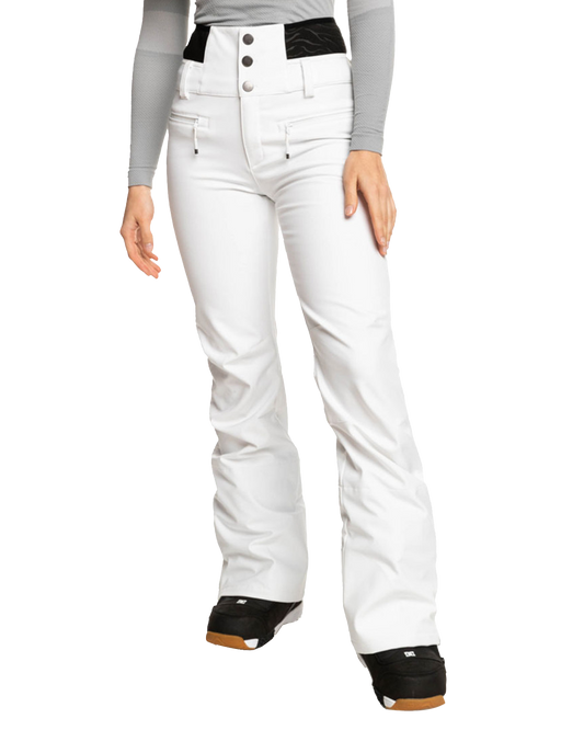 Roxy Women's Rising High Technical Snow Pants - Bright White Women's Snow Pants - SnowSkiersWarehouse