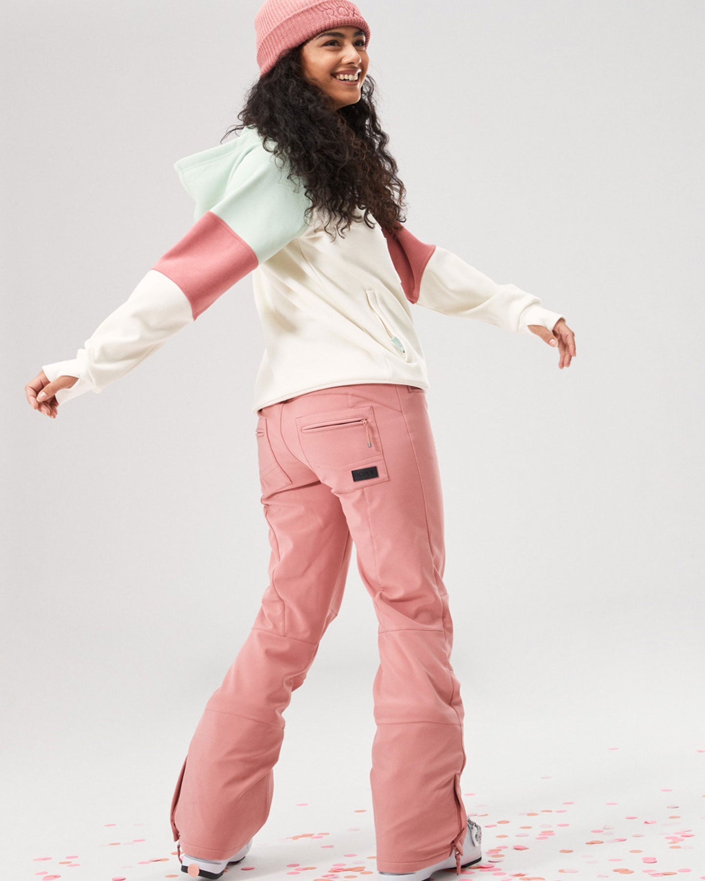 Snowboard Pants Roxy Diversion Girl dusty rose