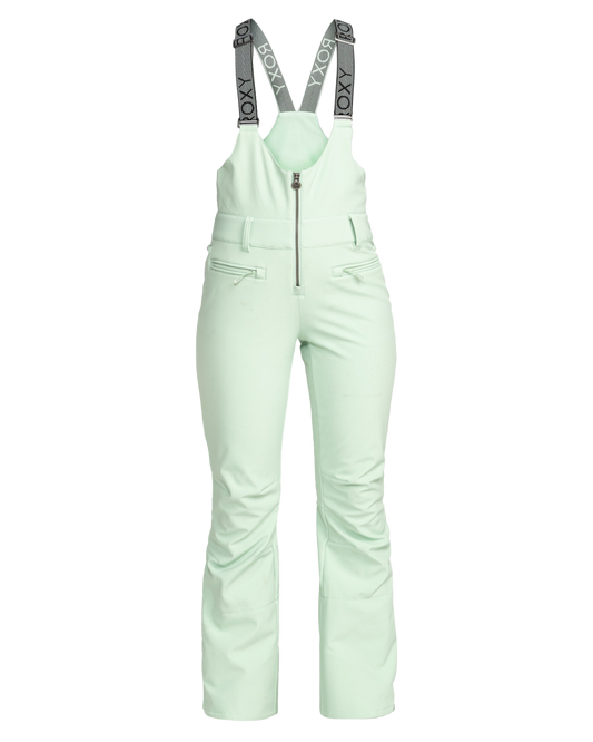 Roxy Women's Summit Technical Snow Bib Pants - Cameo Green Snow Bibs - Trojan Wake Ski Snow