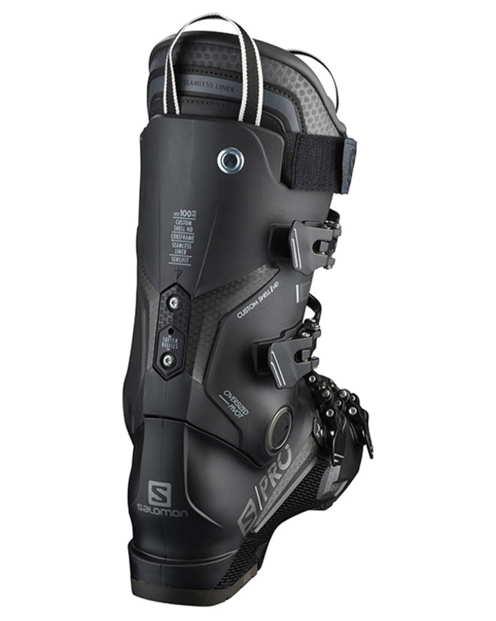 Salomon S/PRO 100 GW Ski Boots - Black / Belluga / Dark Silver Metallic - 2023 Snow Ski Boots - Trojan Wake Ski Snow