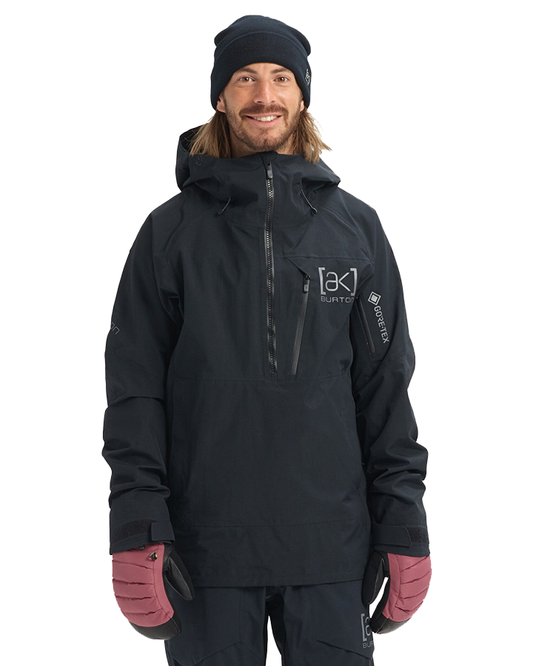 Burton [ak]® Gore Tex Velocity Anorak Jacket - True Black - 2023 Men's Snow Jackets - Trojan Wake Ski Snow