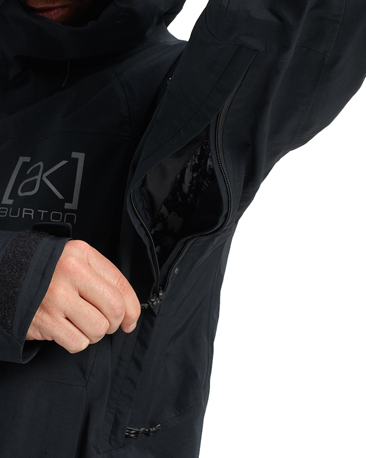 Burton [ak]® Gore Tex Velocity Anorak Jacket - True Black Snow Jackets - Trojan Wake Ski Snow