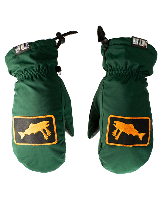 Salmon Arms Classic Snow Mitt - Logo Green/Orange Men's Snow Gloves & Mittens - SnowSkiersWarehouse