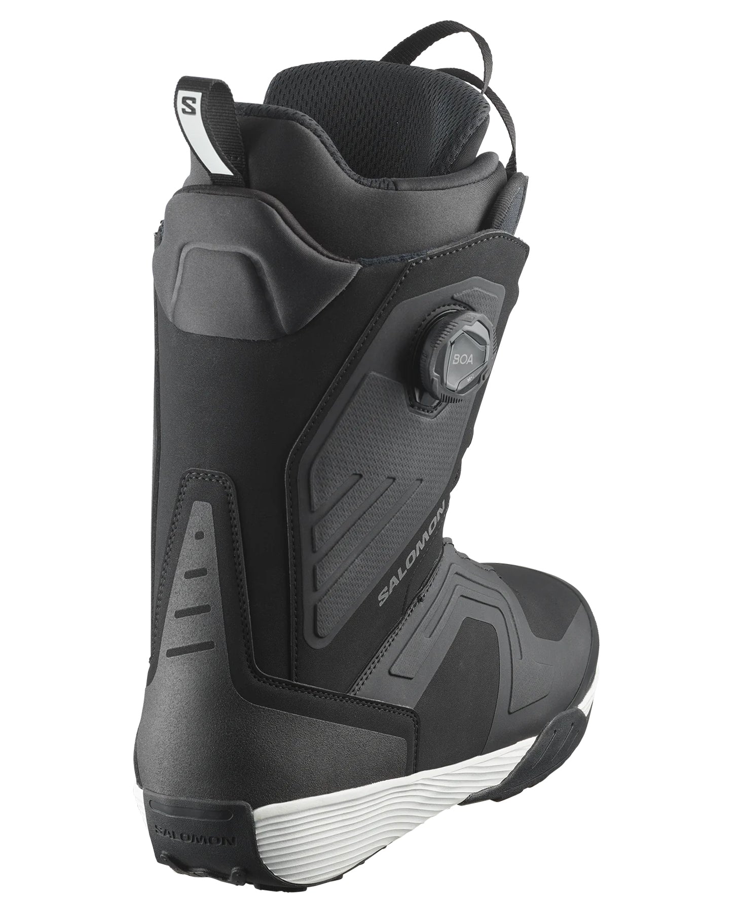 Salomon Dialogue Dual Boa Snowboard Boots - Black / Black / White - 2024 Snowboard Boots - Trojan Wake Ski Snow