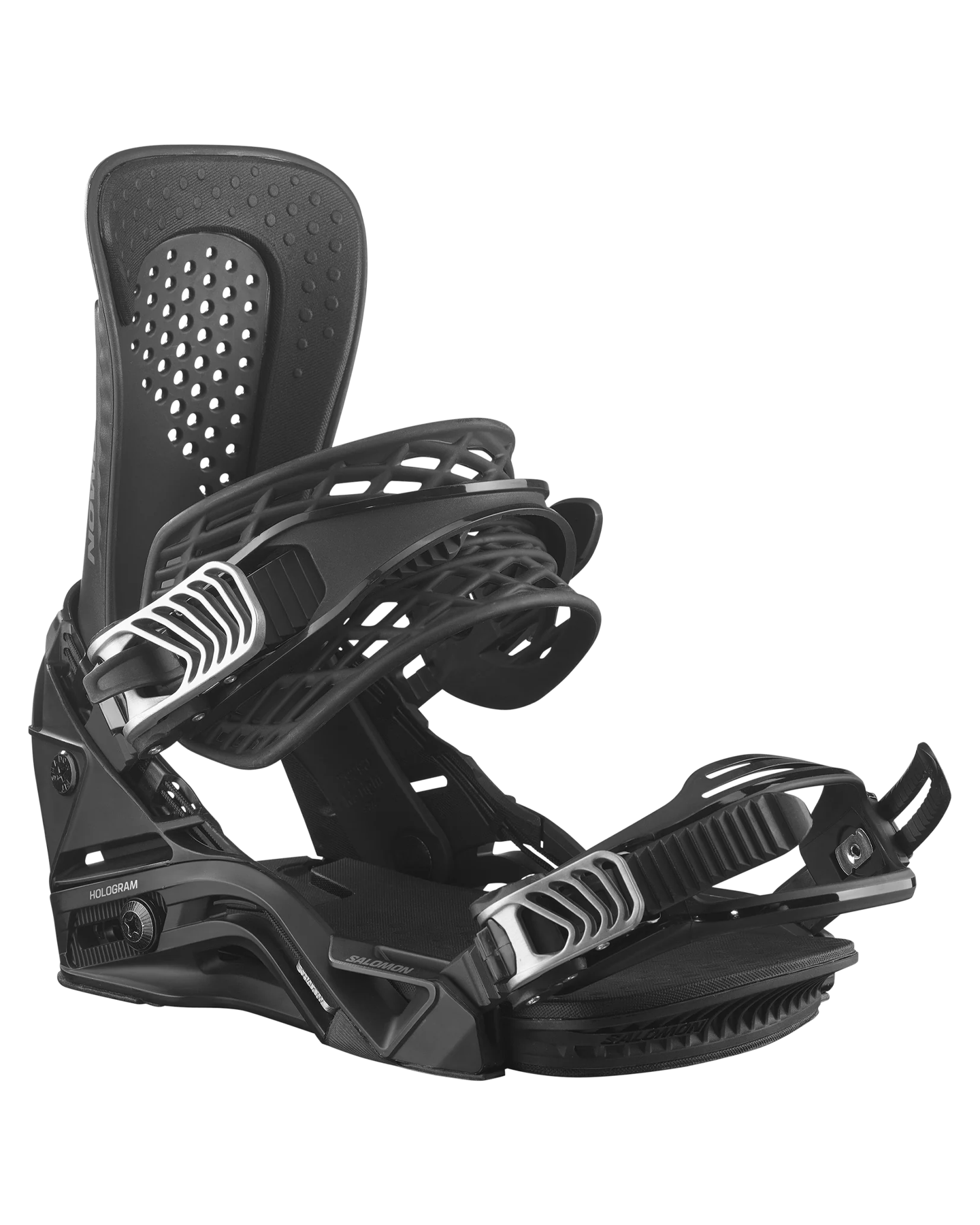 Salomon Hologram Snowboard Bindings - Black - 2024 Men's Snowboard Bindings - Trojan Wake Ski Snow