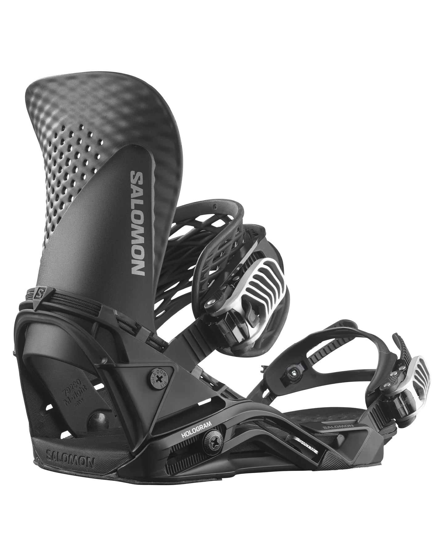 Salomon Hologram Snowboard Bindings - Black - 2024 Men's Snowboard Bindings - Trojan Wake Ski Snow