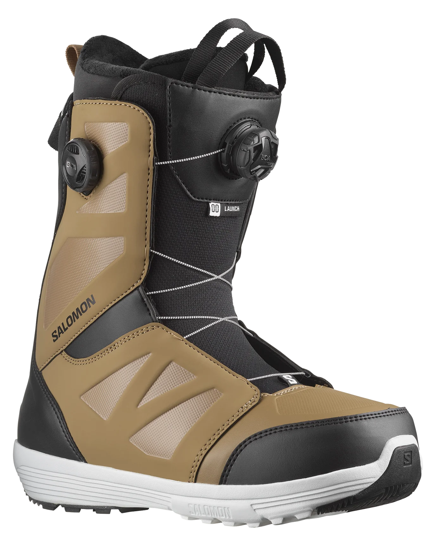 Salomon Launch Boa Sj Snowboard Boots - Sepia Tint/Black/White - 2024 Snowboard Boots - Trojan Wake Ski Snow