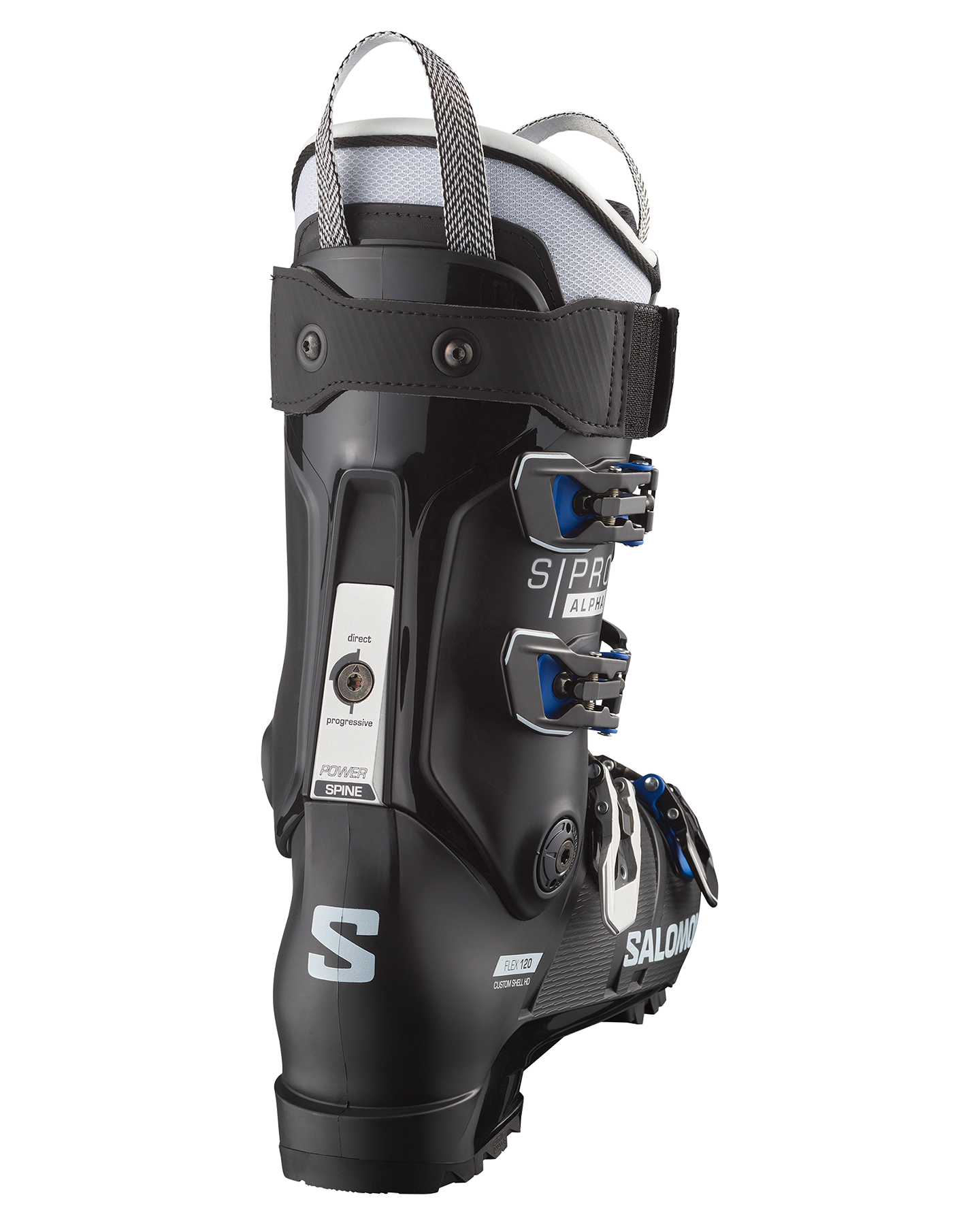 Salomon Pro Alpha 120 El Ski Boots - Black/Race Blue Men's Snow Ski Boots - SnowSkiersWarehouse