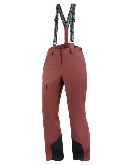 Salomon Women's Brilliant Pant - Rum Raisin Women's Snow Pants - Trojan Wake Ski Snow