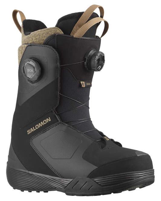 Salomon Women's Kiana Dual Boa Snowboard Boots - Black / Black / Sepia Tint Women's Snowboard Boots - Trojan Wake Ski Snow