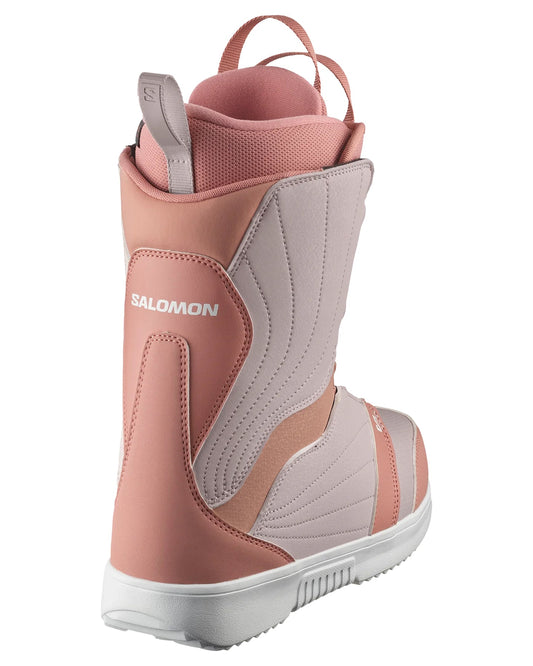 Salomon Women's Pearl Boa Snowboard Boots - Ash Rose/Lilac Ash/White Women's Snowboard Boots - Trojan Wake Ski Snow