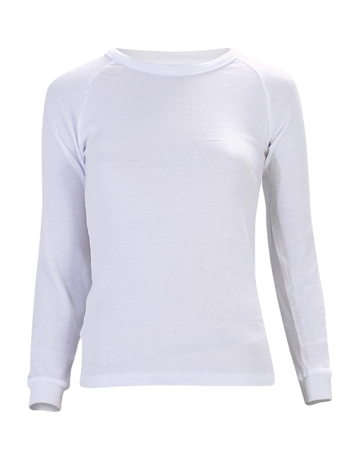 Sherpa Kids Polypro Long Sleeve Thermal Crew Neck Top - White Kids' Thermals - SnowSkiersWarehouse