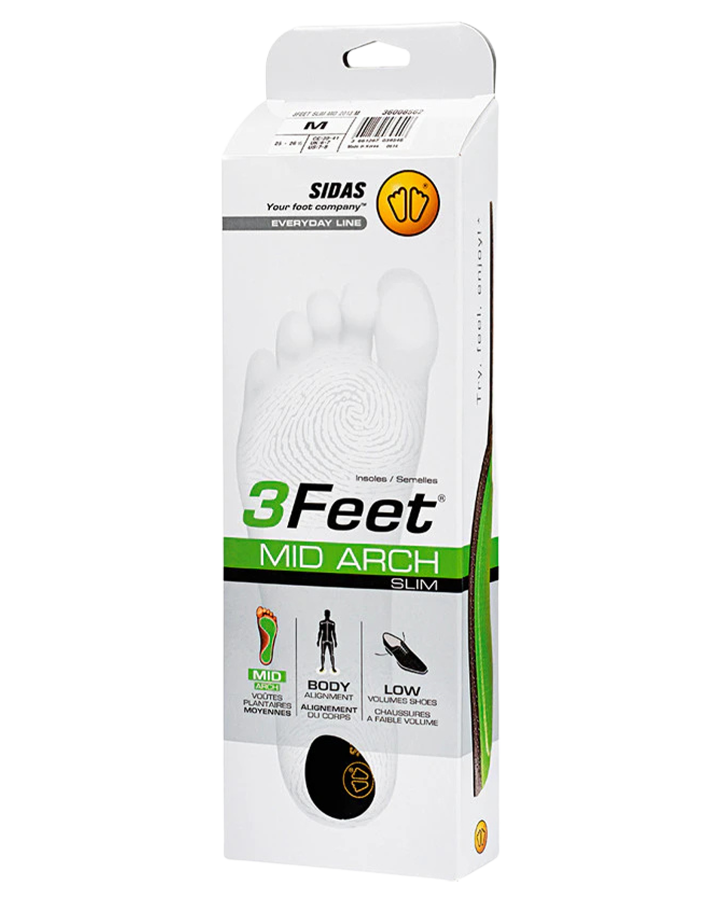 Sidas 3Feet Slim Mid Footbeds (Xs) Insoles - Trojan Wake Ski Snow