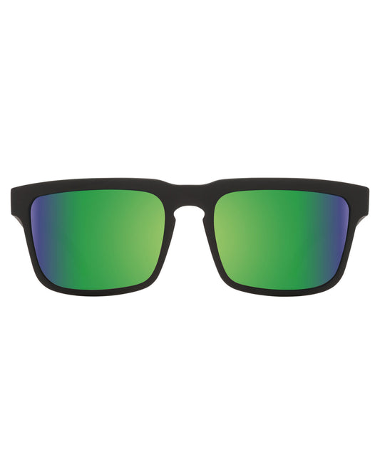 Spy Helm Matte Black - Happy Bronze Polar With Green Spectra Mirror Sunglasses - SnowSkiersWarehouse