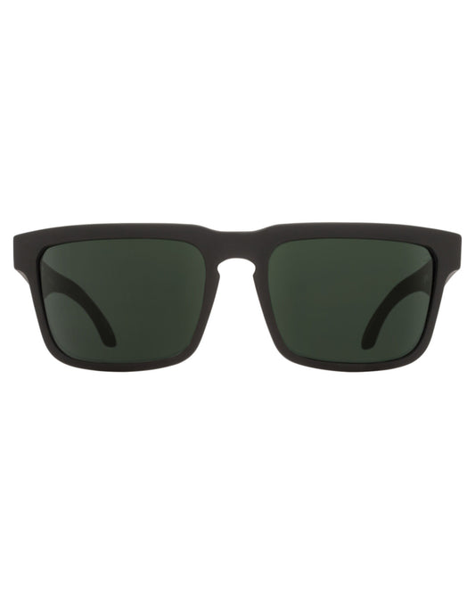 Spy Helm Soft Matte Black - Happy Gray Green Polar Sunglasses - SnowSkiersWarehouse