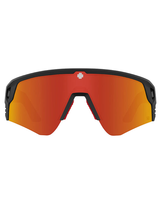 Spy Monolith Speed Matte Black - Happy Boost Polar Orange Mirror Sunglasses - SnowSkiersWarehouse