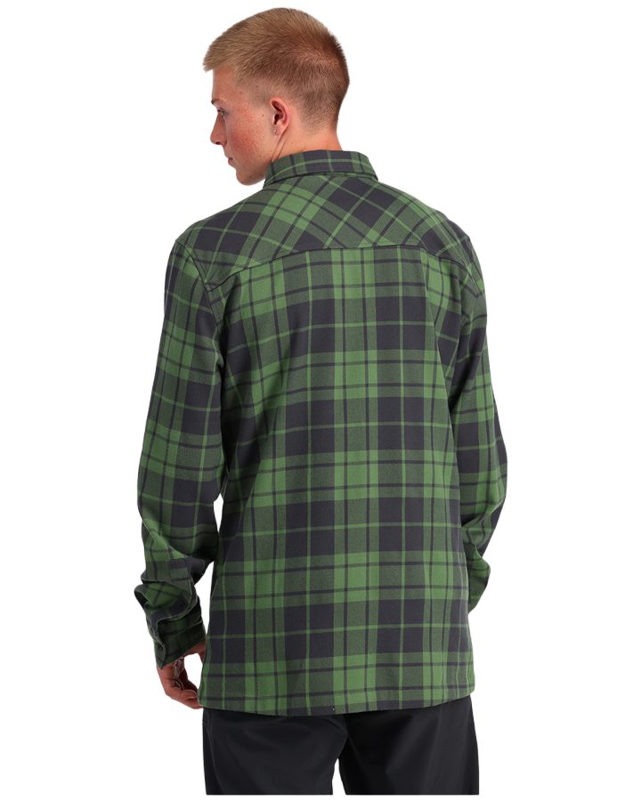Spyder Elevation Tech Flannel - Pine Plaid - 2023 Hoodies & Sweatshirts - SnowSkiersWarehouse