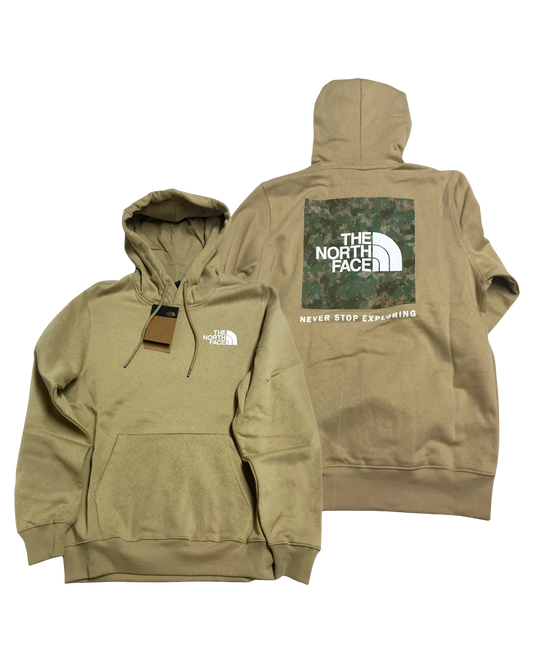 The North Face Men's Box Nse Pullover Hoodie - Khaki Stone Men's Hoodies - Trojan Wake Ski Snow
