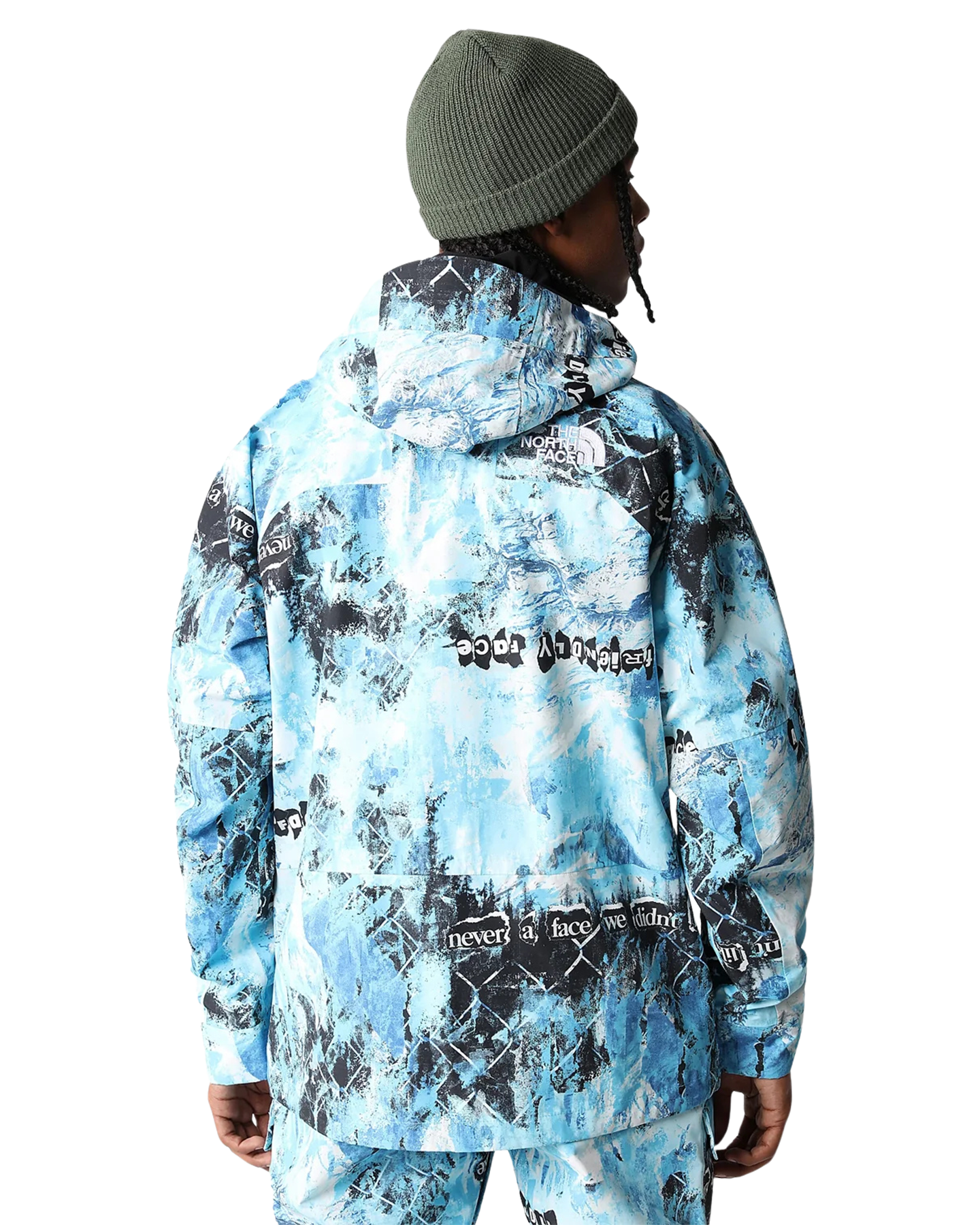 The North Face Men's Print Dragline Snow Jacket - Norse Blue/Cole Navin/Never A Face Men's Snow Jackets - Trojan Wake Ski Snow