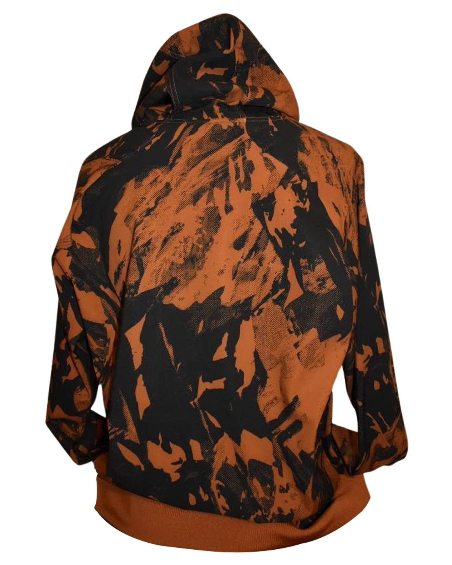 The North Face Men's Tekno Logo Hoodie - Leather Brown/Tonal Mountainscape Print Men's Hoodies - Trojan Wake Ski Snow