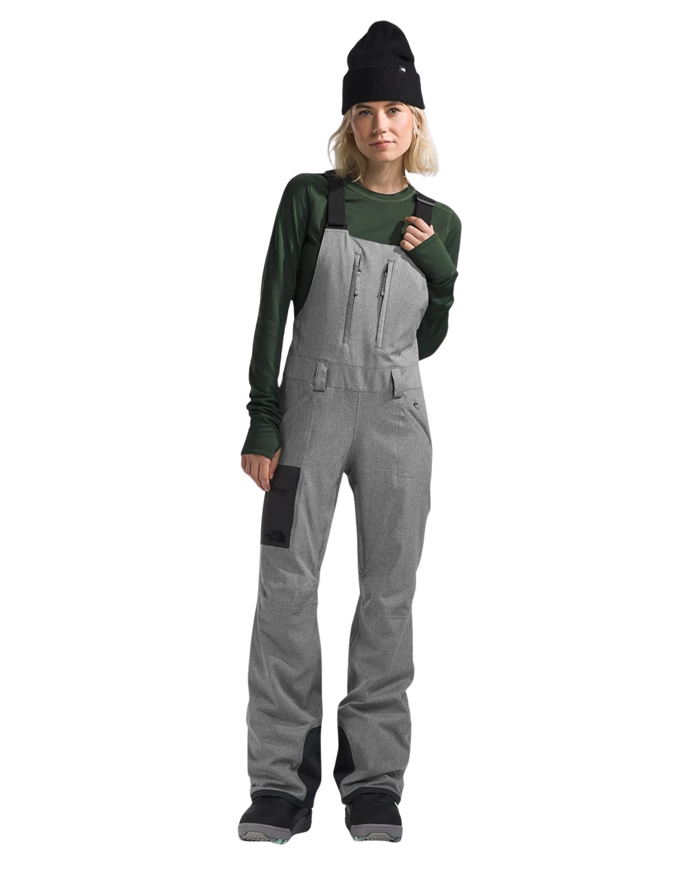 The North Face Women's Freedom Bib - TNF Grey Heather Women's Snow Bibs - Trojan Wake Ski Snow