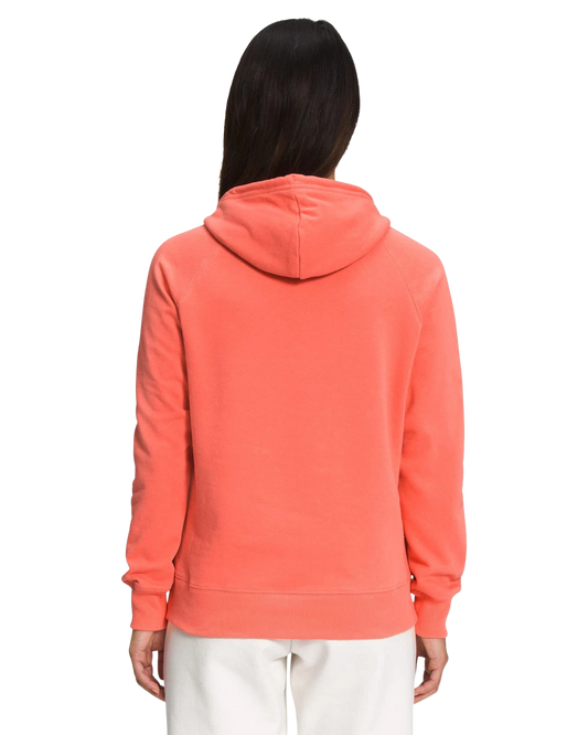 The North Face Women's Half Dome Pullover Hoodie - Coral Sunrise/Tnf White Women's Hoodies - Trojan Wake Ski Snow