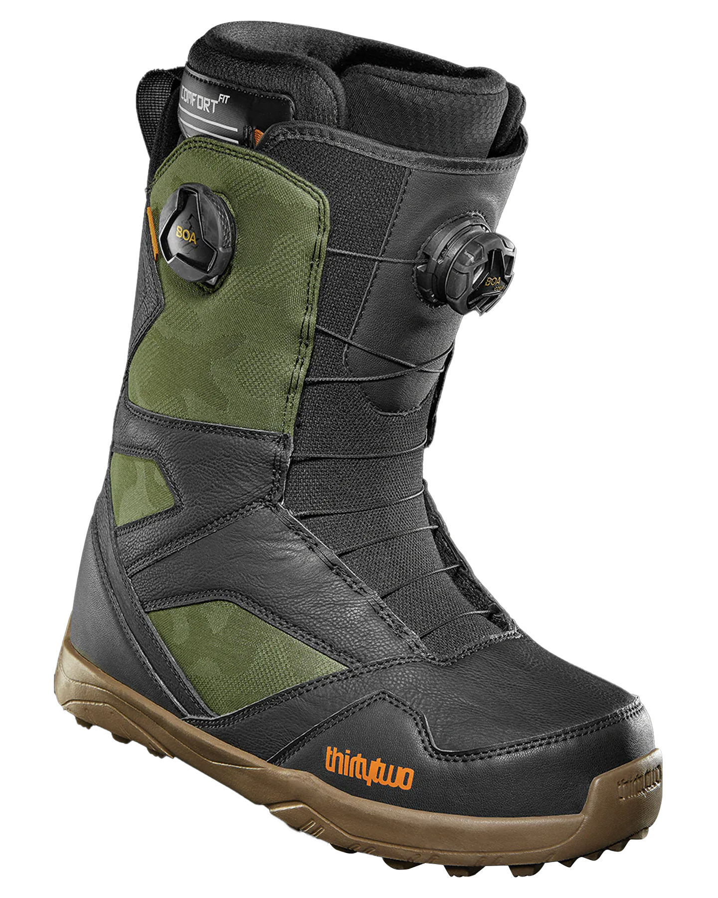 Thirtytwo Stw Double Boa  - Black/Camo - 2024 Snowboard Boots - Trojan Wake Ski Snow