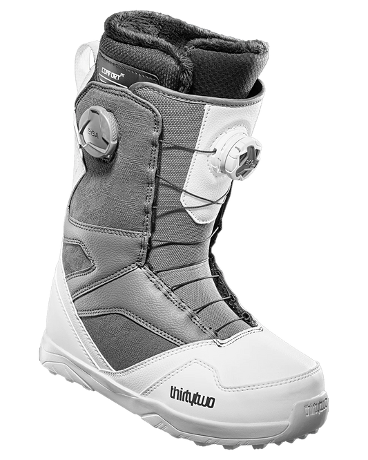 Thirtytwo Women's Stw Double Boa  - White/Camo - 2024 Snowboard Boots - Trojan Wake Ski Snow