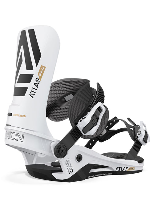Union Atlas Pro Snowboard Bindings - White - 2024 Men's Snowboard Bindings - SnowSkiersWarehouse