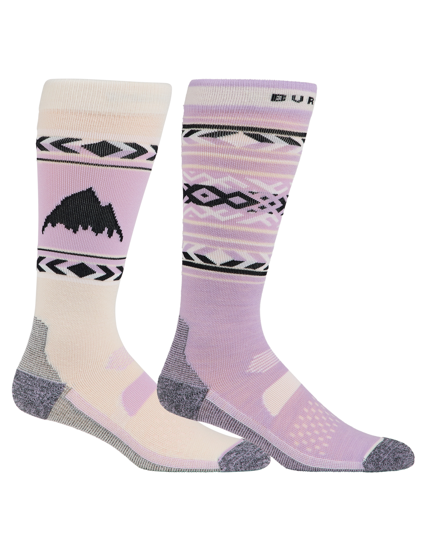 Burton Women's Performance Lightweight Socks 2 Pack - Washed Lavendar