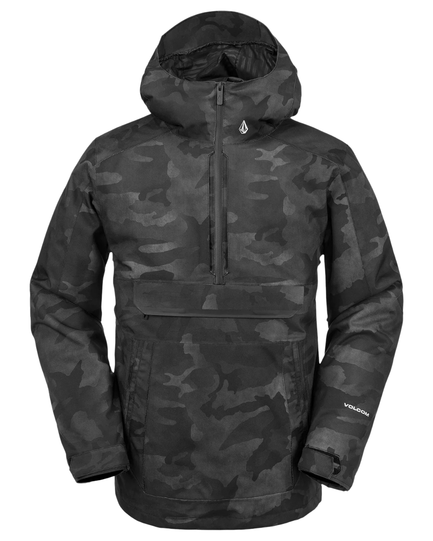 Volcom Brighton Pullover - Black Camo (Size S) Unisex Snow Jackets - Trojan Wake Ski Snow