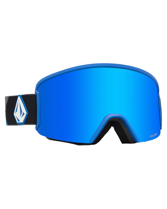 Volcom Garden Blue Blue Goggles - Blue Chrome Snow Goggles - Trojan Wake Ski Snow