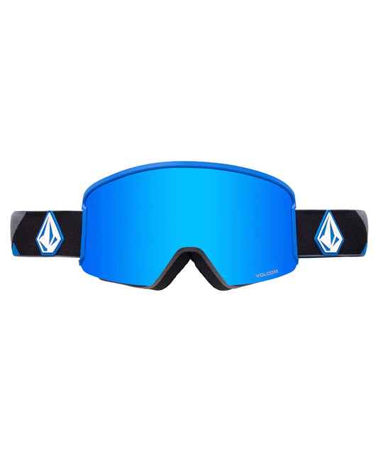 Volcom Garden Blue Blue Goggles - Blue Chrome Snow Goggles - Trojan Wake Ski Snow