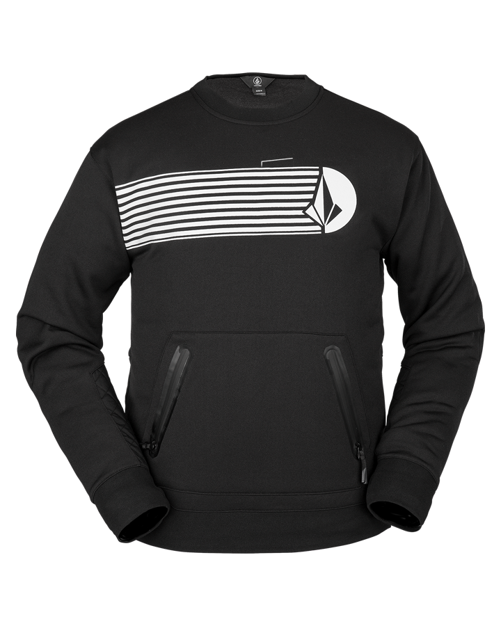 Volcom Let It Storm Crew - Black Hoodies & Sweatshirts - Trojan Wake Ski Snow