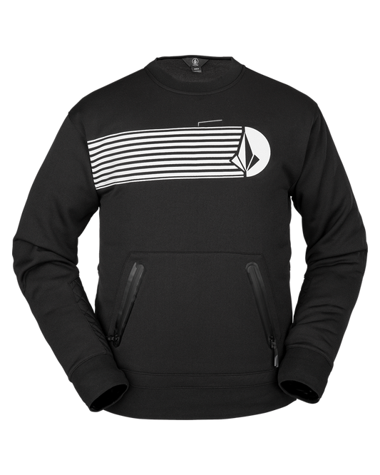 Volcom Let It Storm Crew - Black Hoodies & Sweatshirts - Trojan Wake Ski Snow