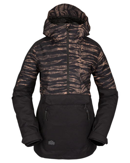 Volcom Mirror Women's Pullover - Tiger Print Women's Snow Jackets - Trojan Wake Ski Snow