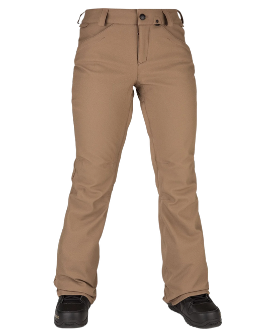 Volcom Women's Grail 3D Stretch Pant - Coffee Women's Snow Pants - Trojan Wake Ski Snow