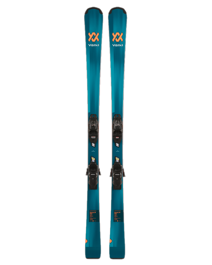 Volkl Deacon Jr Pro Snow Skis + Marker 7.0 VMotion Jr Bindings - 2024 Snow Skis - Kids - SnowSkiersWarehouse