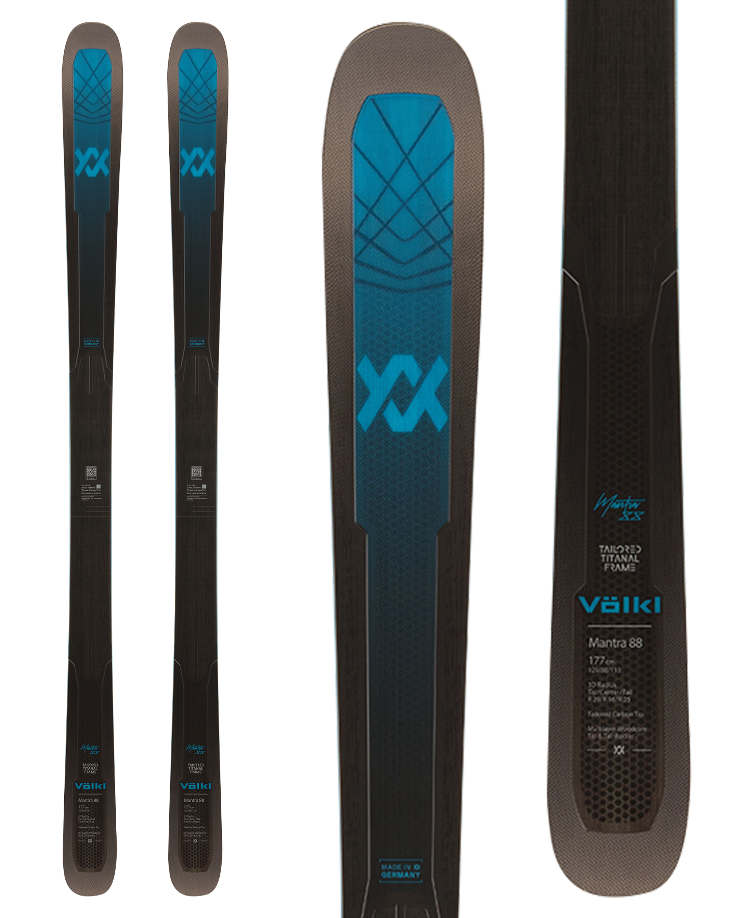 Volkl Mantra 88 Flat - 2025 Men's Snow Skis - SnowSkiersWarehouse
