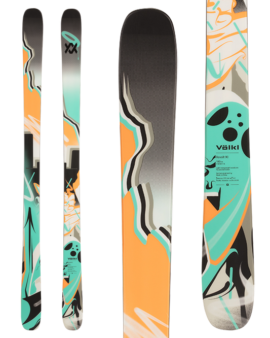 Volkl Revolt 90 Flat Snow Skis - (Size 174) Snow Skis - Trojan Wake Ski Snow