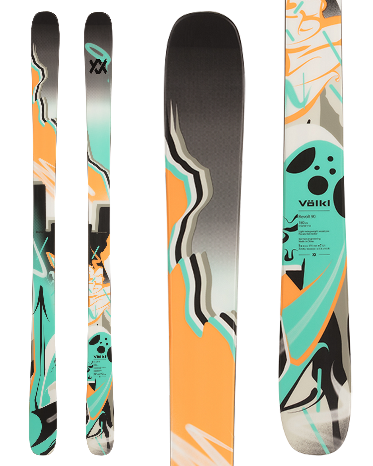 Volkl Revolt 90 Flat Snow Skis 2025 Shop Skis at Trojan Wake Ski