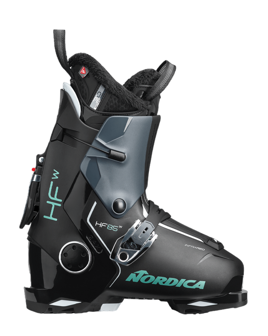 Nordica HF 85 GW Womens Ski Boots - Black/Anthracite/Green Women's Snow Ski Boots - SnowSkiersWarehouse