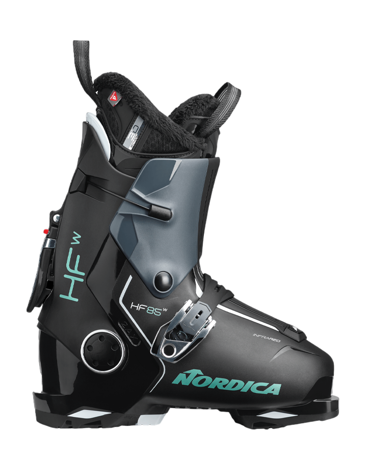 Nordica HF 85 GW Womens Ski Boots - Black/Anthracite/Green Snow Ski Boots - Womens - SnowSkiersWarehouse