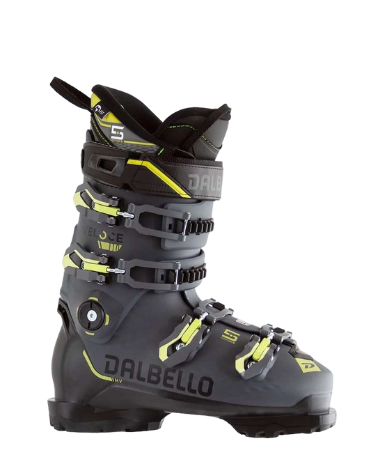 Dalbello Veloce 110 Grip Walk Ski Boot - Black / Grey / Acid Yellow - 2022 Men's Snow Ski Boots - SnowSkiersWarehouse