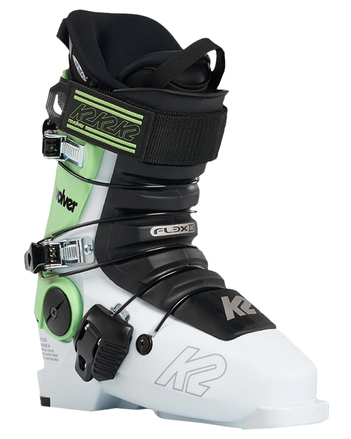 K2 Revolver FL3X Women's Ski Boots - White / Teal - 2023 Snow Ski Boots - Womens - SnowSkiersWarehouse