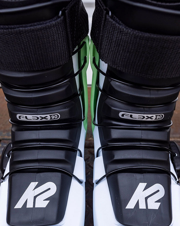 K2 Revolver FL3X Women's Ski Boots - White / Teal - 2023 Women's Snow Ski Boots - SnowSkiersWarehouse