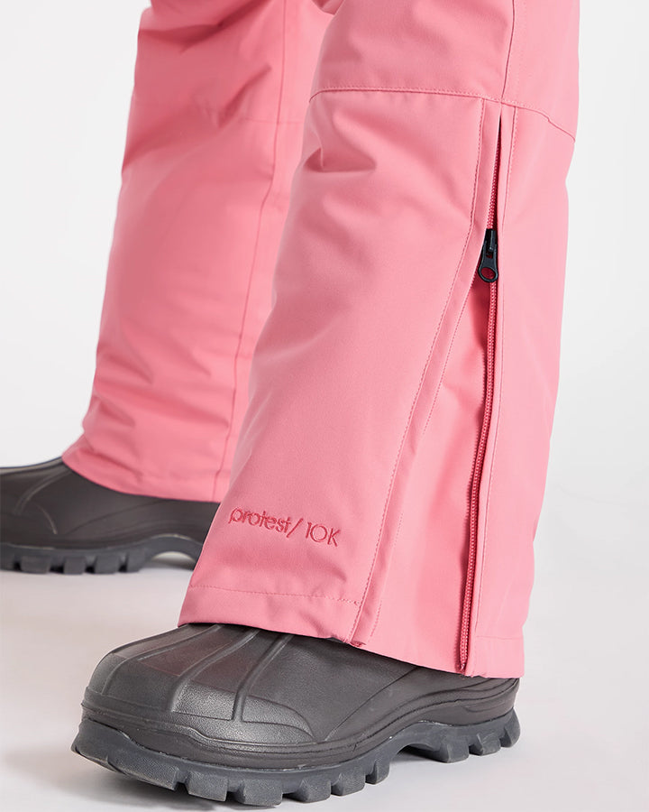 Protest Sunny Junior Girls Pants - Confetti Pink - 2023 Kids' Snow Pants - SnowSkiersWarehouse