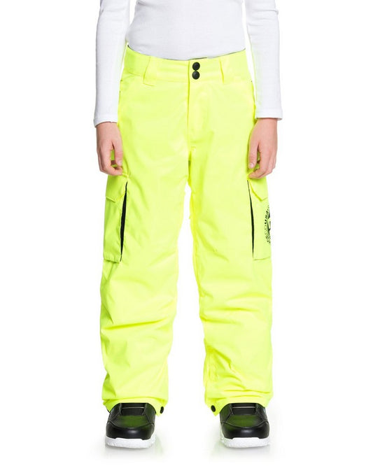 DC Banshee Youth Pant - Safety Yellow - 2021 Kids' Snow Pants - SnowSkiersWarehouse