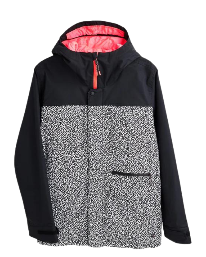Burton Covert Snow Jacket - True Black / PJ Print Snow Jackets - Mens - SnowSkiersWarehouse